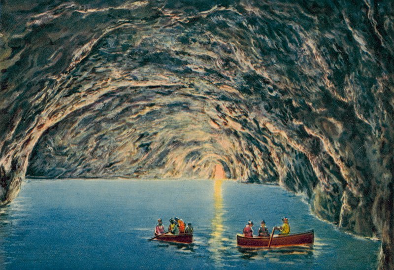 Capri: Grotta Azzurra (foto i farver) af Italian Photographer
