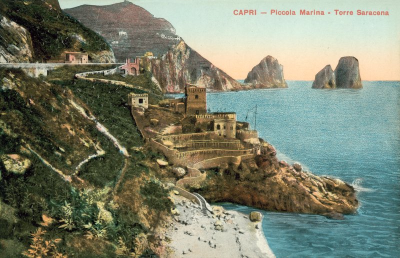 Capri, Italien, Lille Marina, Torre Saracena af Italian Photographer
