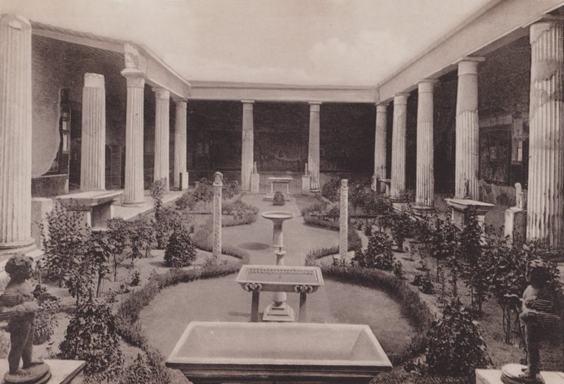 Casa Dei Vettii, Peristilio, House of the Vettii, Peristyle (s/h foto) af Italian Photographer
