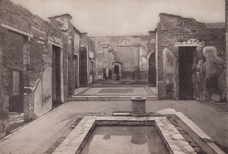 Casa Del Poeta Tragico, House of the Tragic Poet (s/h-billede) af Italian Photographer