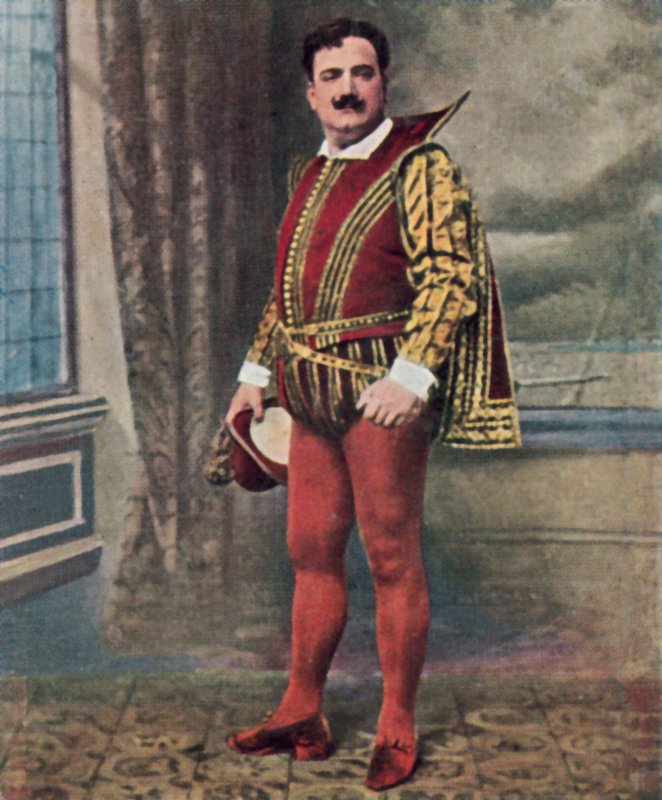 Enrico Caruso, italiensk operasanger (foto i farver) af Italian Photographer