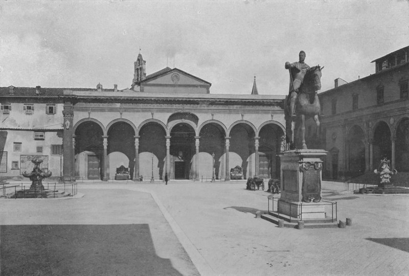 Firenze, SS Annunziatas kirke (s/h foto) af Italian Photographer
