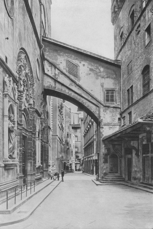 Firenze, Orsanmichele-kirken (s/h-billede) af Italian Photographer