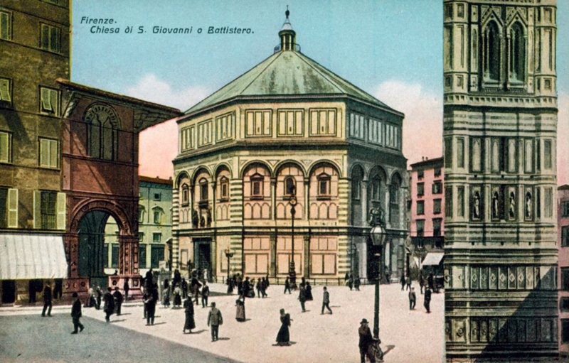 Firenze, San Giovanni-kirken eller dåbskapellet af Italian Photographer