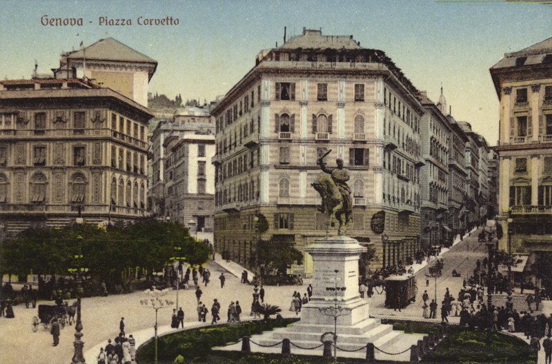 Genova, Piazza Corvetto (farvefoto) af Italian Photographer
