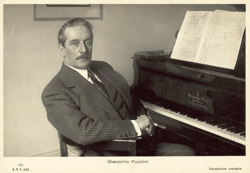 Giacomo Puccini (s/h foto) af Italian Photographer