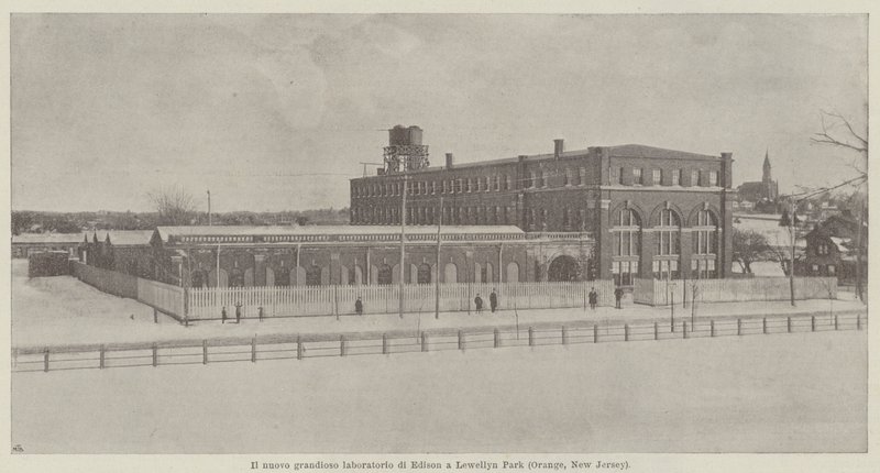 Edisons storslåede nye laboratorium i Lewellyn Park (Orange, New Jersey) af Italian Photographer