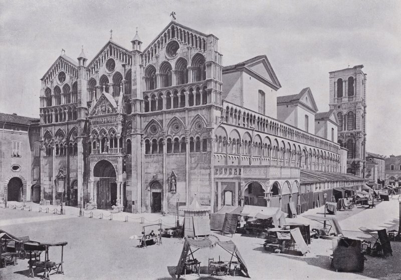 Italien: Katedralen, Ferrara (s/h foto) af Italian Photographer
