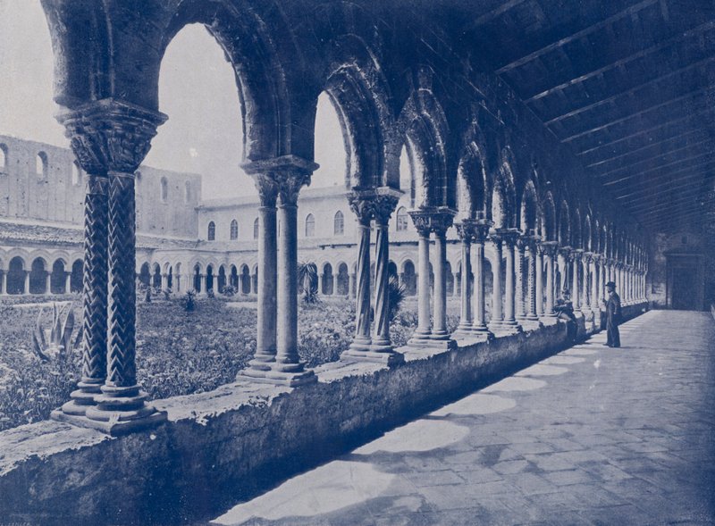 Italien: Monreale, benediktinerklosteret (s/h foto) af Italian Photographer