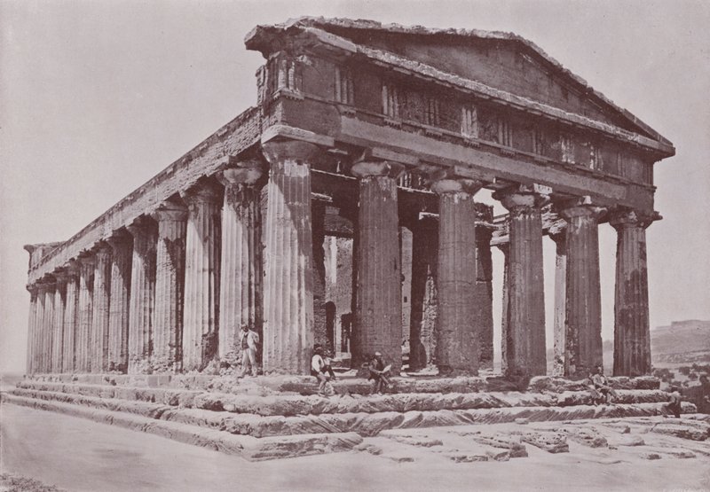 Italien: Temple of Concordia, Agrigento (s/h foto) af Italian Photographer