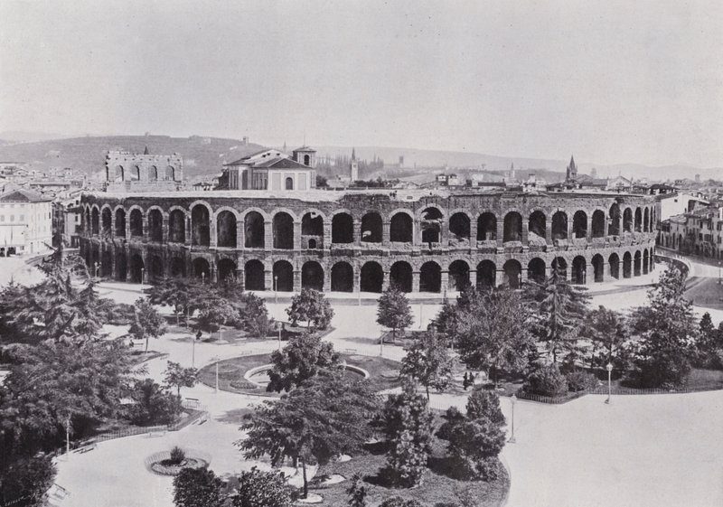 Italien: Verona, den romerske arena (s/h foto) af Italian Photographer