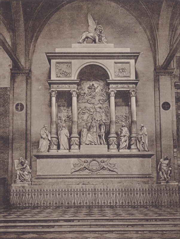 Monument til Titian (s/h foto) af Italian Photographer