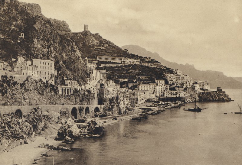 Napoli: Amalfi, Panorama (s/h foto) af Italian Photographer