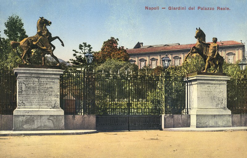 Napoli, Italien, Det Kongelige Palads haver af Italian Photographer