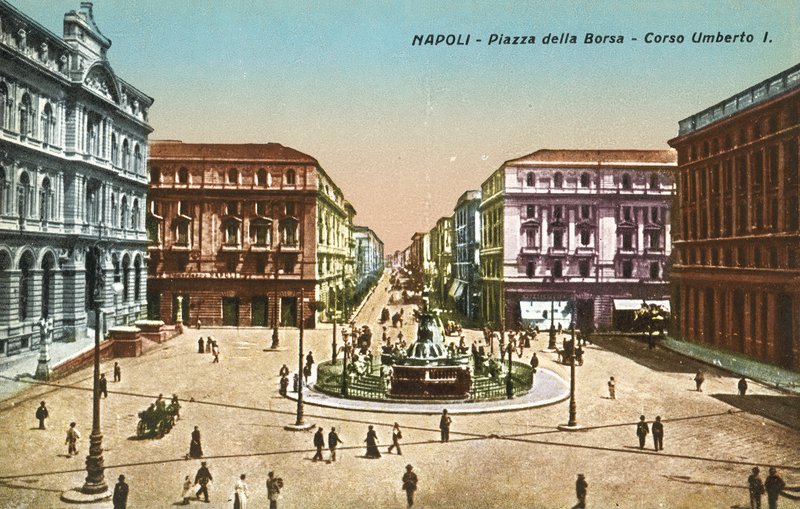 Napoli, Italien, Piazzo Della Borsa, Corso Umberto I af Italian Photographer