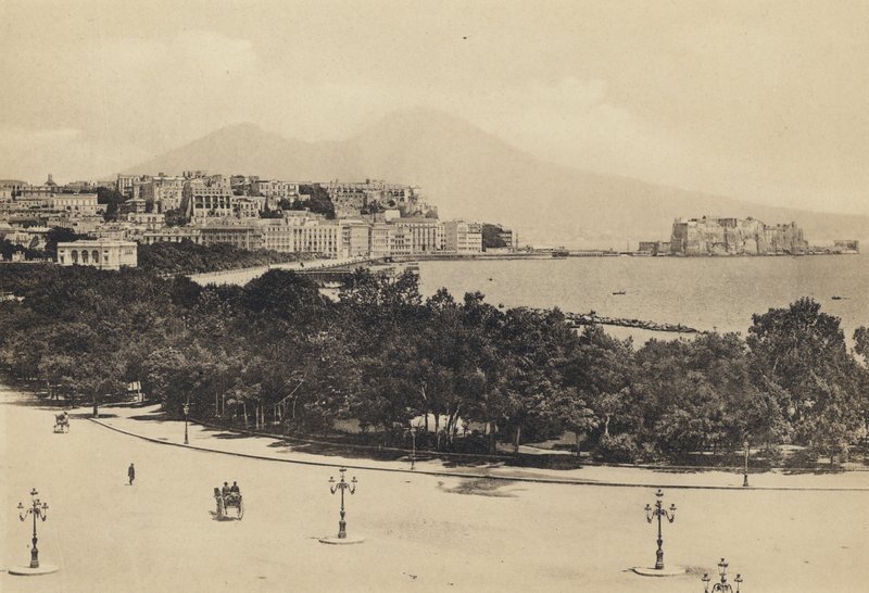 Napoli: Panorama set fra Mergellina (s/h foto) af Italian Photographer