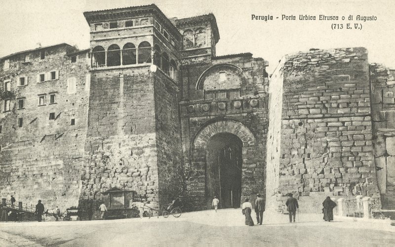 Perugia, Italien, Etruskisk eller Augustus Byport af Italian Photographer