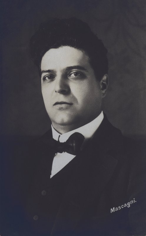 Pietro Mascagni, italiensk komponist af operaen Cavalleria Rusticana (s/h foto) af Italian Photographer