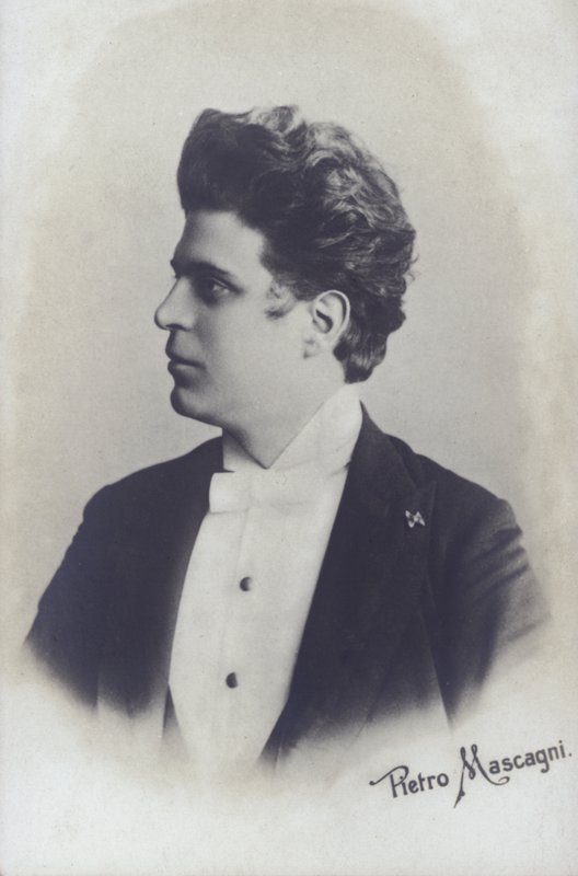Pietro Mascagni, italiensk komponist af operaen Cavalleria Rusticana (s/h foto) af Italian Photographer