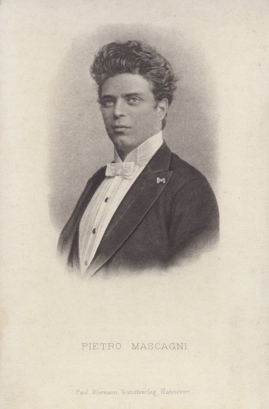 Pietro Mascagni, italiensk komponist af operaen Cavalleria Rusticana (s/h foto) af Italian Photographer