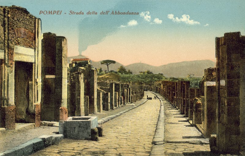 Pompeji, Italien, Gade kaldet Dell Abbondanza af Italian Photographer