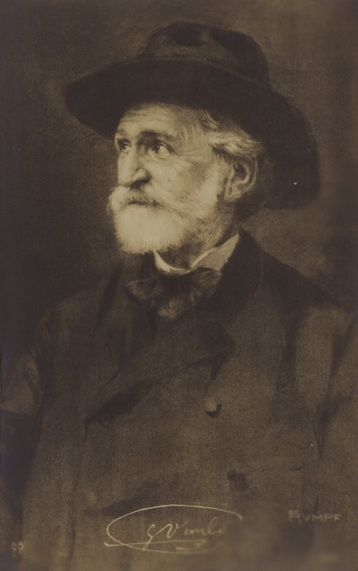 Portræt af Giuseppe Verdi af Italian Photographer