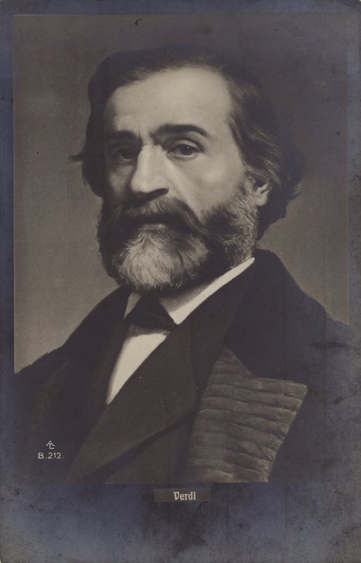Portræt af Giuseppe Verdi af Italian Photographer