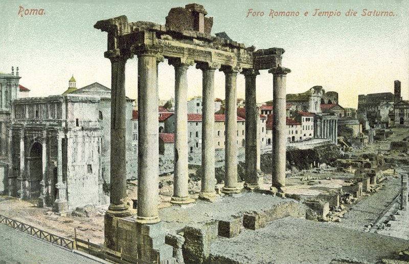 Rom, Italien, Forum Romanum, Saturntemplet af Italian Photographer