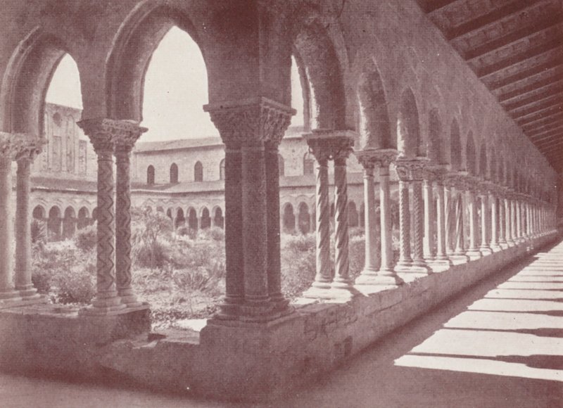 Sicilien: Klosteret, Monreale (s/h-foto) af Italian Photographer