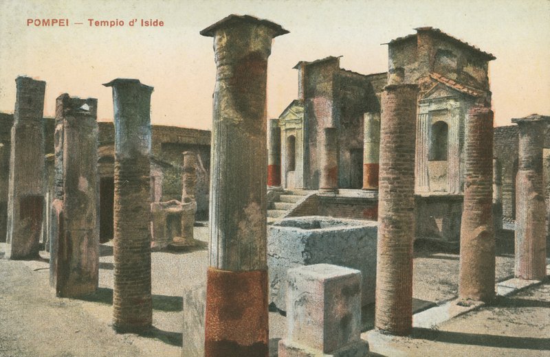 Isis-templet, Pompeji (farvefoto) af Italian Photographer