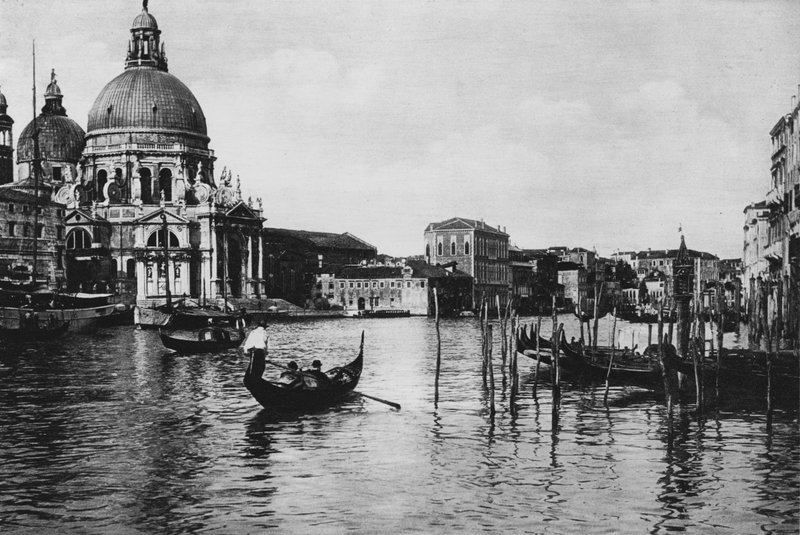 Venedig, Salute Church (s/h foto) af Italian Photographer