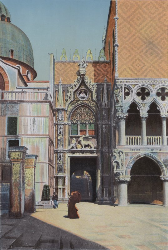 Venedig, Porta della Carta (farvet foto) af Italian Photographer