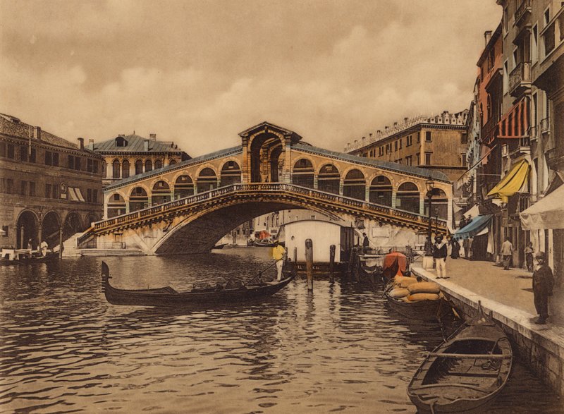 Venezia / Venedig: Rialtobroen (foto i farver) af Italian Photographer