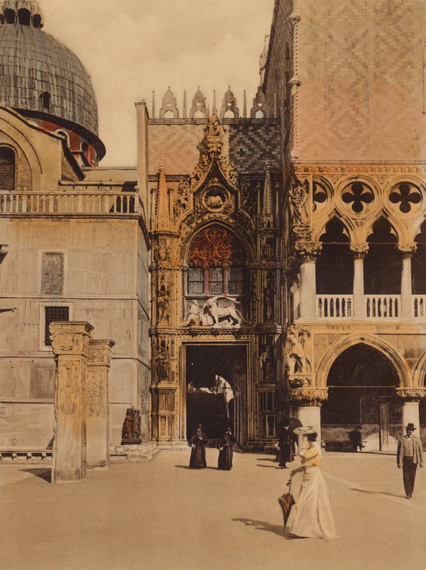 Venedig / Venedig: Porta della Carta (foto i farver) af Italian Photographer