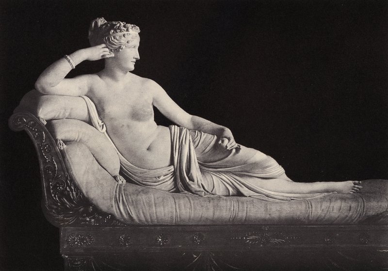 Villa Umberto I, Borghese-museet, Pauline Borghese, søster til Napoleon I (s/h-foto) af Italian Photographer