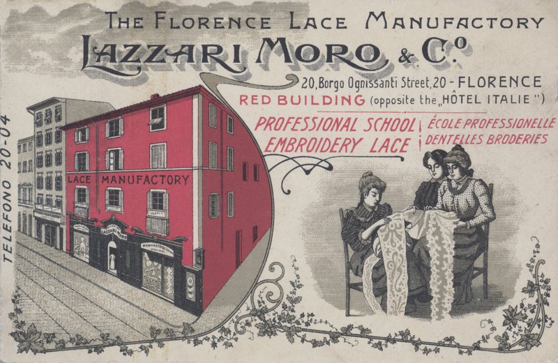 Annonce for Lazzari Moro & Co blonder, Firenze; Italien (farve litho) af Italian School