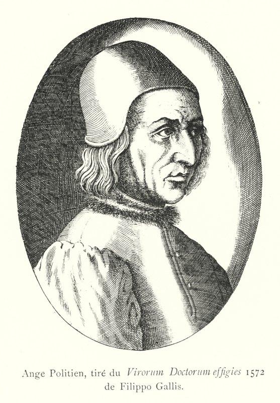 Ange Politien, tire du portrait of Doctor Men, 1572 af Filippo Galli (gravering) af Italian School