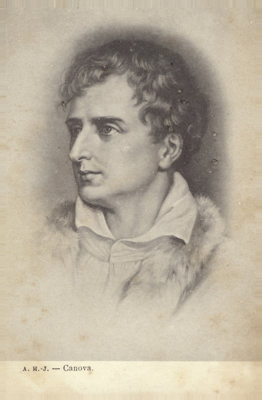 Antonio Canova, italiensk billedhugger (litografi) af Italian School