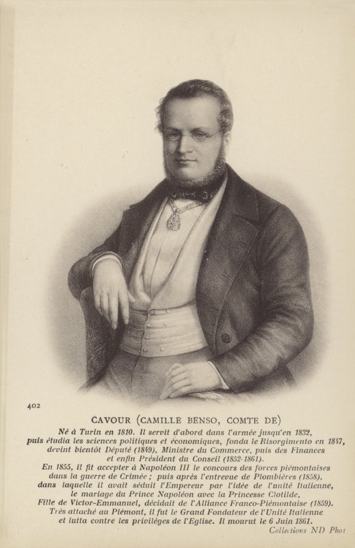 Camillo Benso af Italian School