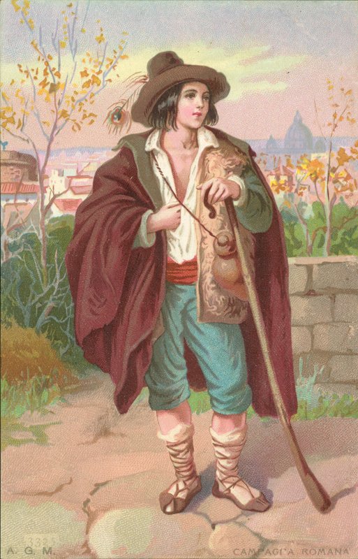 Romersk kampagne (chromolitho) af Italian School