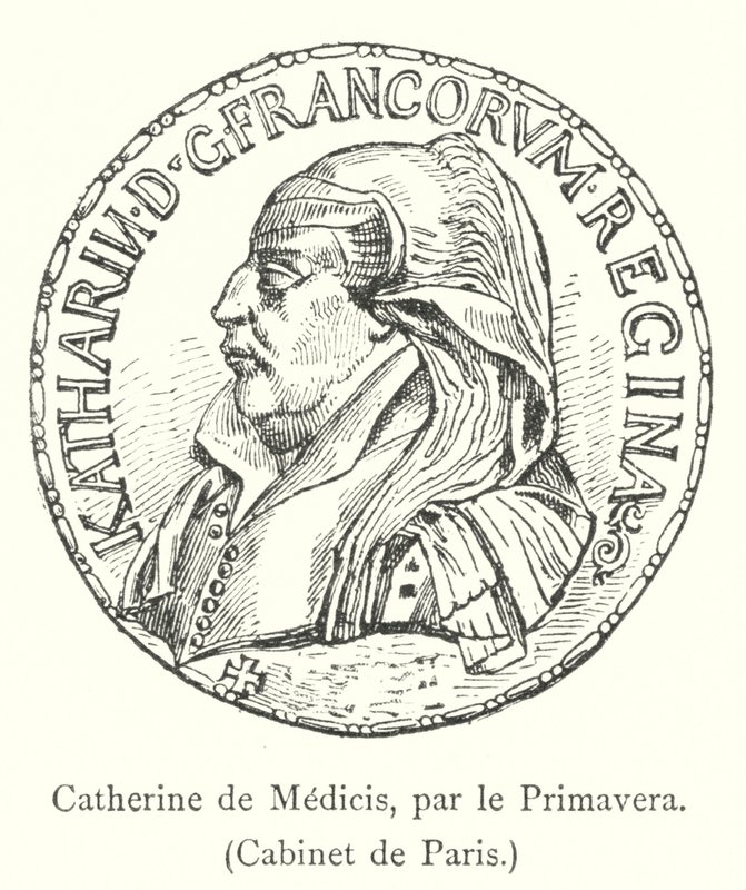 Catherine de Medici, par le Primavera, Cabinet de Paris (gravering) af Italian School