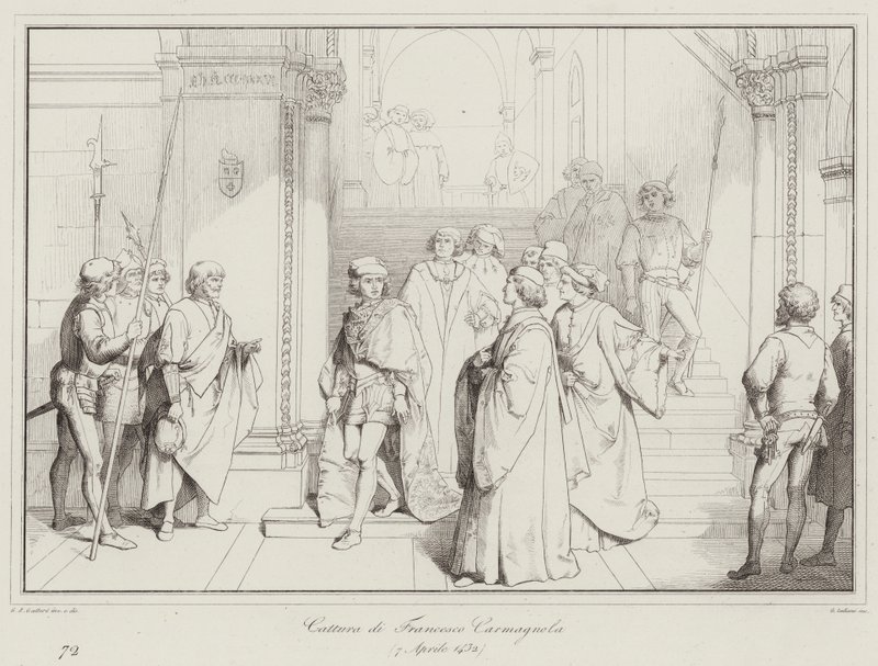 Fangst af Francesco Carmagnola af Italian School