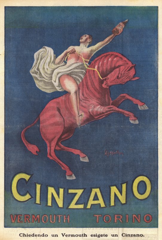Cinzano Vermouth Torino (farvelitografi) af Italian School