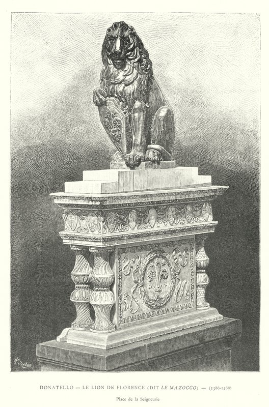 Donatello, løven fra Firenze, kendt som Le Mazocco af Italian School