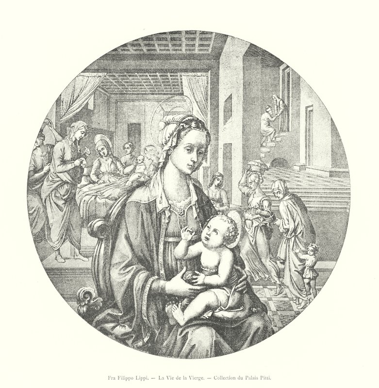 Fra Filippo Lippi, Jomfruens liv, Pitti Palace Collection (gravering) af Italian School