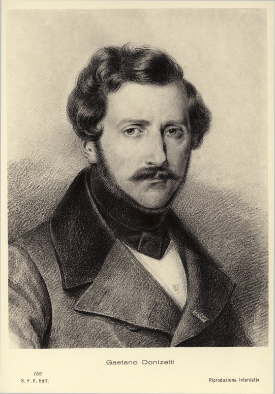Gaetano Donizetti, italiensk komponist (1797-1848) af Italian School