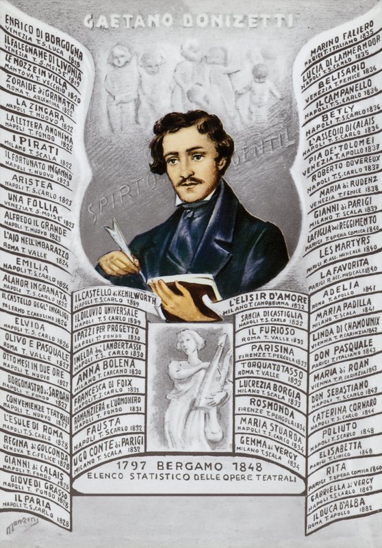 Gaetano Donizetti, italiensk komponist (1797-1848) af Italian School