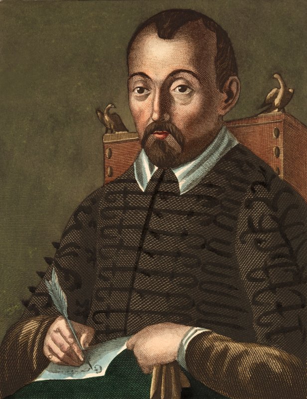 Giovanni Battista Guarini, italiensk diplomat, digter og dramatiker (farvet stik) af Italian School