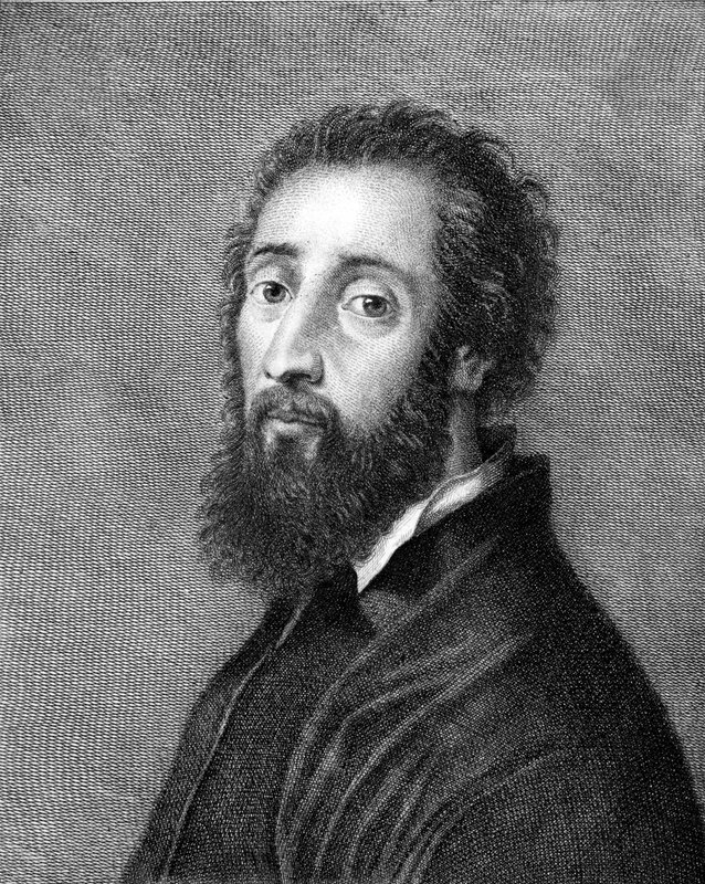 Giulio Romano, italiensk maler og arkitekt (gravering) af Italian School