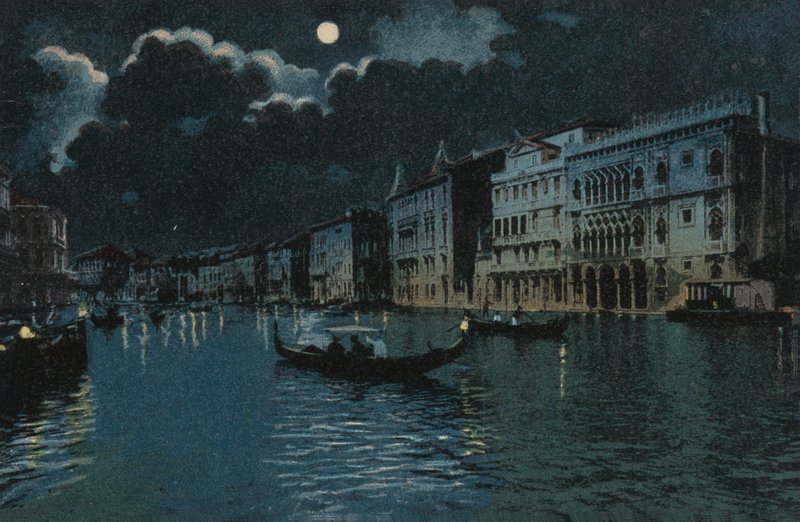 Grand Canal (farvelitografi) af Italian School